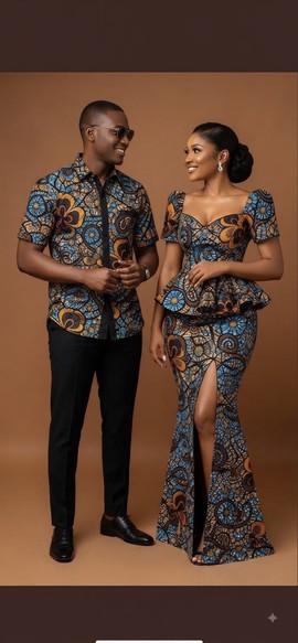 Cercle de coucher de soleil, duo de couleurs Ankara