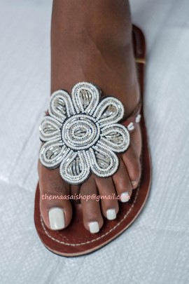 African Handmade Slippers / Leather Sandals /Greek Sandals /Maasai Sandals