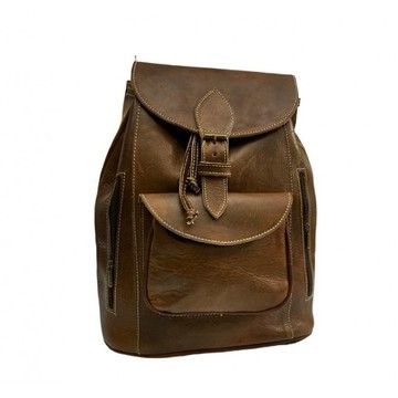 100% handmade high quality genuine leather backpack.