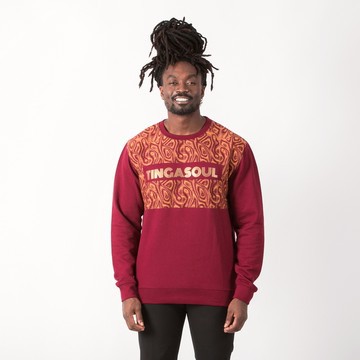 Sweat-shirt Hommes coton couleur Bordeaux et Doré