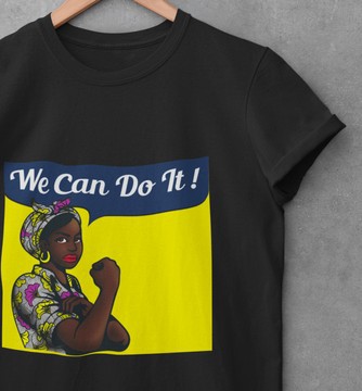 WE CAN DO IT BLACK T-SHIRT