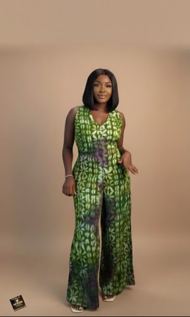 Adire Cotton Wide-Leg Jumpsuit