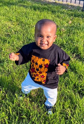 T-shirt customisé au tissu africain