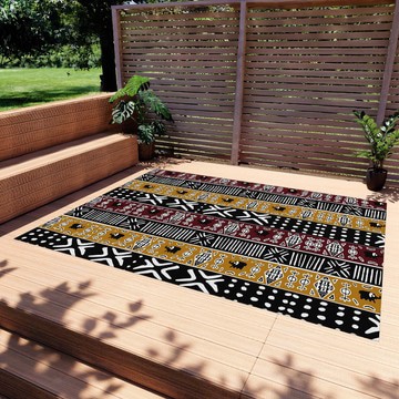 Stylish Sustainable Outdoor Rugs African Bohemian Carpet (LARGER SIZES AVAILABLE)