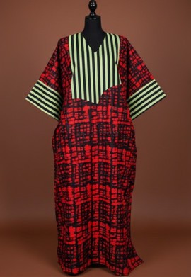 Vibrant Printed Kaftan Dress