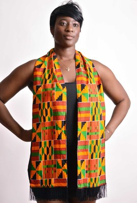 kente scarf with fringes