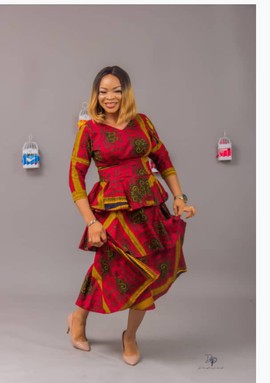 African Print 3 Step Midi Dress| Ankara Dress| Ankara Gown| Ankara | Gifts For Her