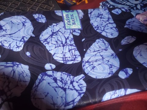 Batik bleu (5 yards)