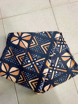 Printed silk fabrics Bogolan 6 yards "love of silk"