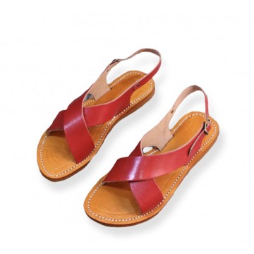 Sandale en cuir véritable haute qualité fait main mode femme