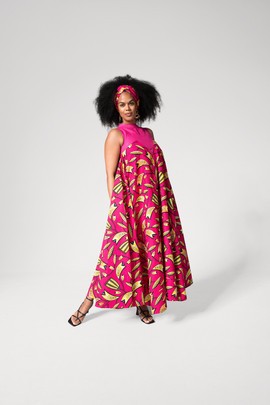 ROBE ÉVASÉE ROSE ABEBA