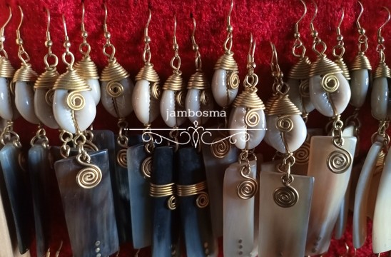 African brass earrings, brass jewelry