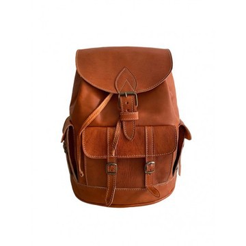 100% handmade high quality genuine leather backpack.