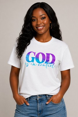 "God is in control" T-shirt
