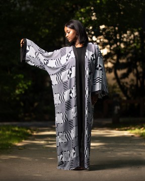 Fluid muslin kimono “Reine Kassa”