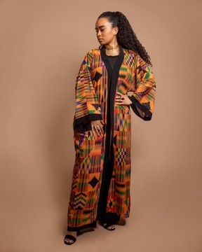 Fluid muslin kimono “Reine Kassa”