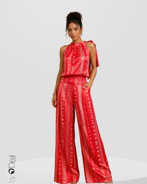 Magnifique Ensemble pantalon large et son halter top assorti