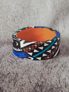 MAWU bracelet in multicolored WAX fabric-loincloths