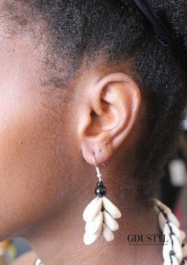 Boucles d'oreille Cauris " Tacko"