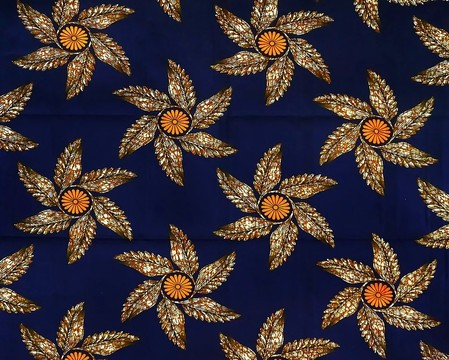 COUPON FABRIC WAX AFRICAN WEDDING FLOWER PATTERN