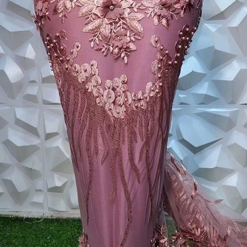 Pink Lace fabric for women, women lace fabric (5 yards )