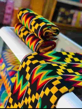 Kente fabric -Ashanti Bonwire Kente -Hand woven