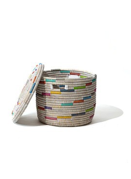 Panier de rangement avec couvercle