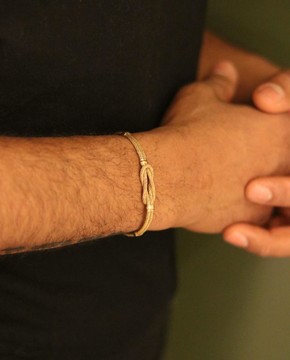 Knot cable bracelet 🪢 in 18 carat gold