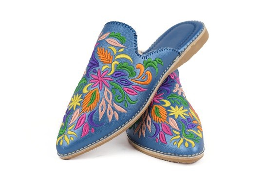 Babouche en cuir original fait main