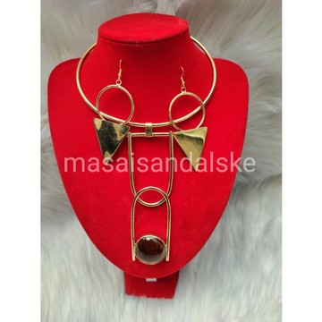 Collier en laiton africain, collier en laiton, collier tribal, collier Boho, collier élégant