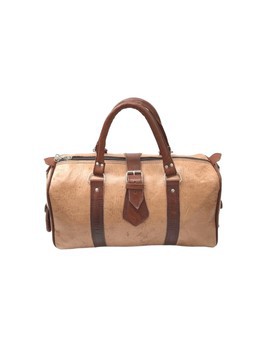 Handmade genuine leather travel bag with shoe compartment - Large weekend bag