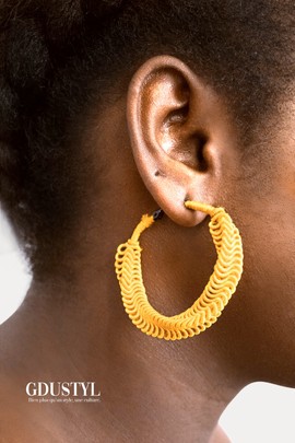 "Twisted Creole" earrings
