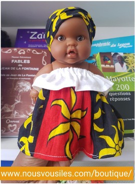 ROSY COLIBRI MAYOTTE (BLACK DOLL H 21 CM)