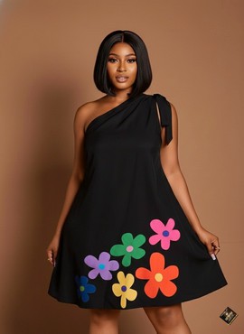 Bloom Noir Mini Gown