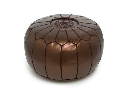 Poufs en cuir véritable confortable finition haute gamme