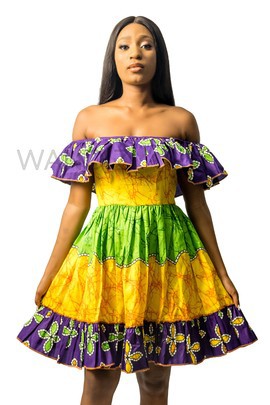 Imprimé africain hors épaule robe, robe Ankara, vêtements pour femmes africaines, vêtements pour femmes