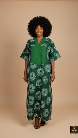 Best selling adire kaftan dress