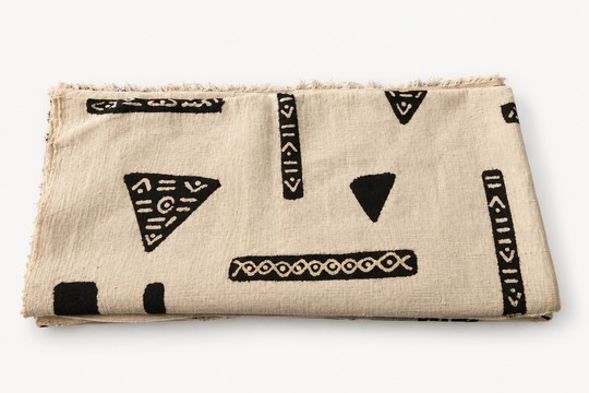 Authentic Bogolan Mud Cloth from Mali – Handcrafted African Textile | 1.17m × 2.15m
