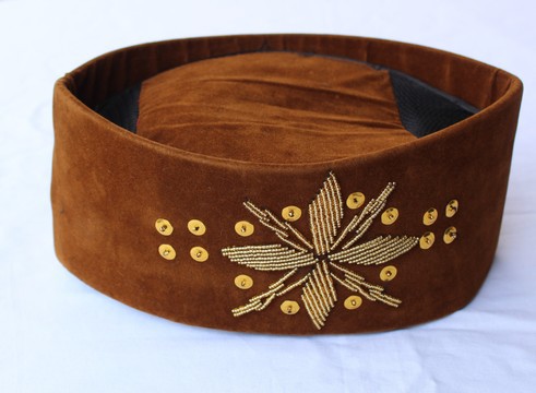 Beaded Velvet Cap, Igbo Velvet Cap, Fulani Hat, African Beaded Hat, African Cap, African Wedding Hat