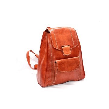 100% handmade high quality genuine leather backpack.