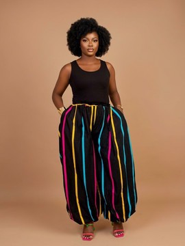 Ensembles assortis chics à imprimé Adire géométrique violet et blanc