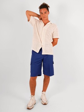 Bermuda gabardine bleu