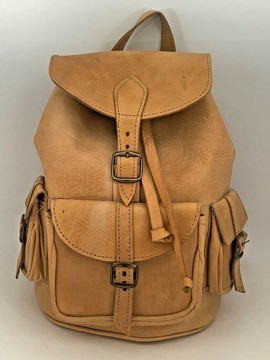 Handmade real natural leather satchel