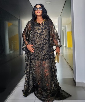 African Woman Exquisite Embellished Boubou for Weddings/Special occasions/Plus Size/Long Dress