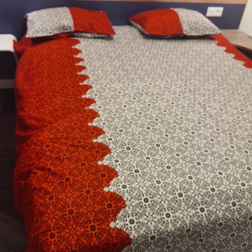 Housse de couette 240x260 + 2 oreillers en tissu pagne wax