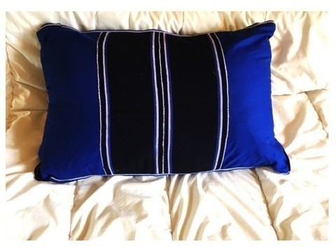 Coussin Bi matière Pagne Khorogolais traditionnel
