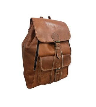 100% handmade high quality genuine leather backpack.