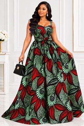 Royal Bloom Ankara Ball Gown – Bold, Beautiful &amp; Unforgettable