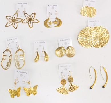 Wholesale earrings, African jewerly, handmade earrings, brass earrings.