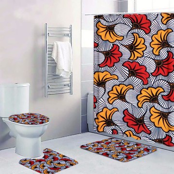 Cultural Unique Bath Mat White and Black Bathroom Rug (LARGER SIZES AVAILABLE)